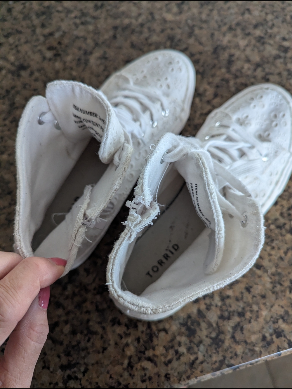 torrid White Womens High-Top Eyelet Sneakers